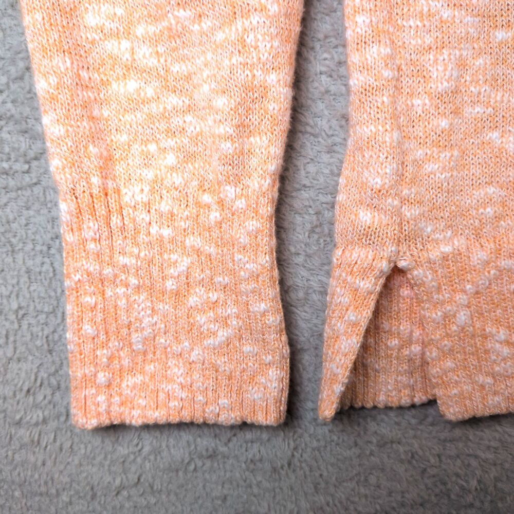 J Crew Orange Sherbet Marl Heather Lightweight Sweater Womens M Coastal Spring - Picture 5 of 11